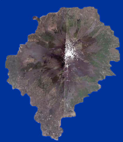 Imgen espacial del volcn Etna. Sicilia
