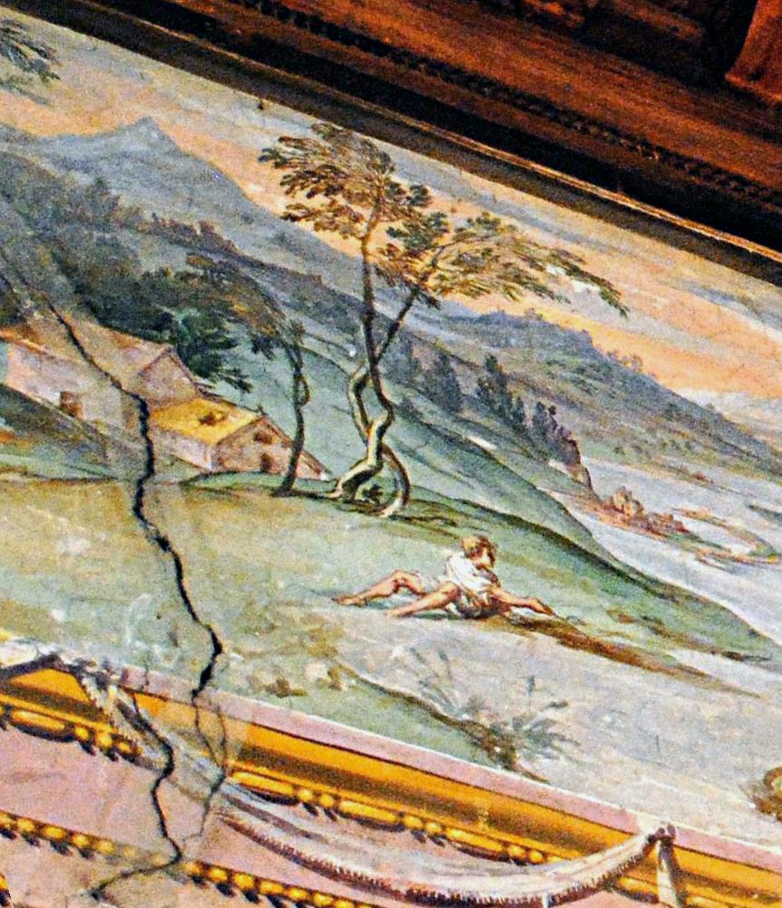 Frescos dañados en Villa Farnesio. Caprarola