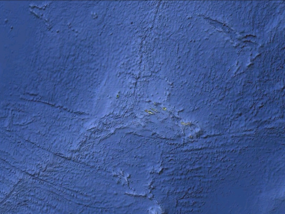 En estas imgenes puedes ver la dorsal atlntica, las Islas Azores, sobre ella,  y una recreacin de un volcn submarino