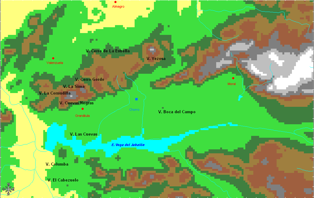 Mapa del entorno del Chorro