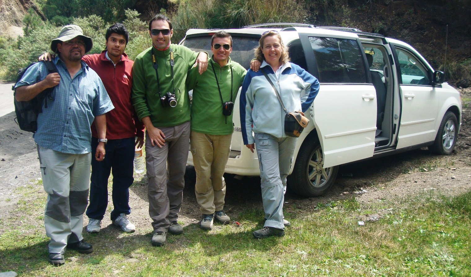 Científicos de GEOVOL e INVOLCAN con investigadores del Instituto de Geografía de la UNAM
