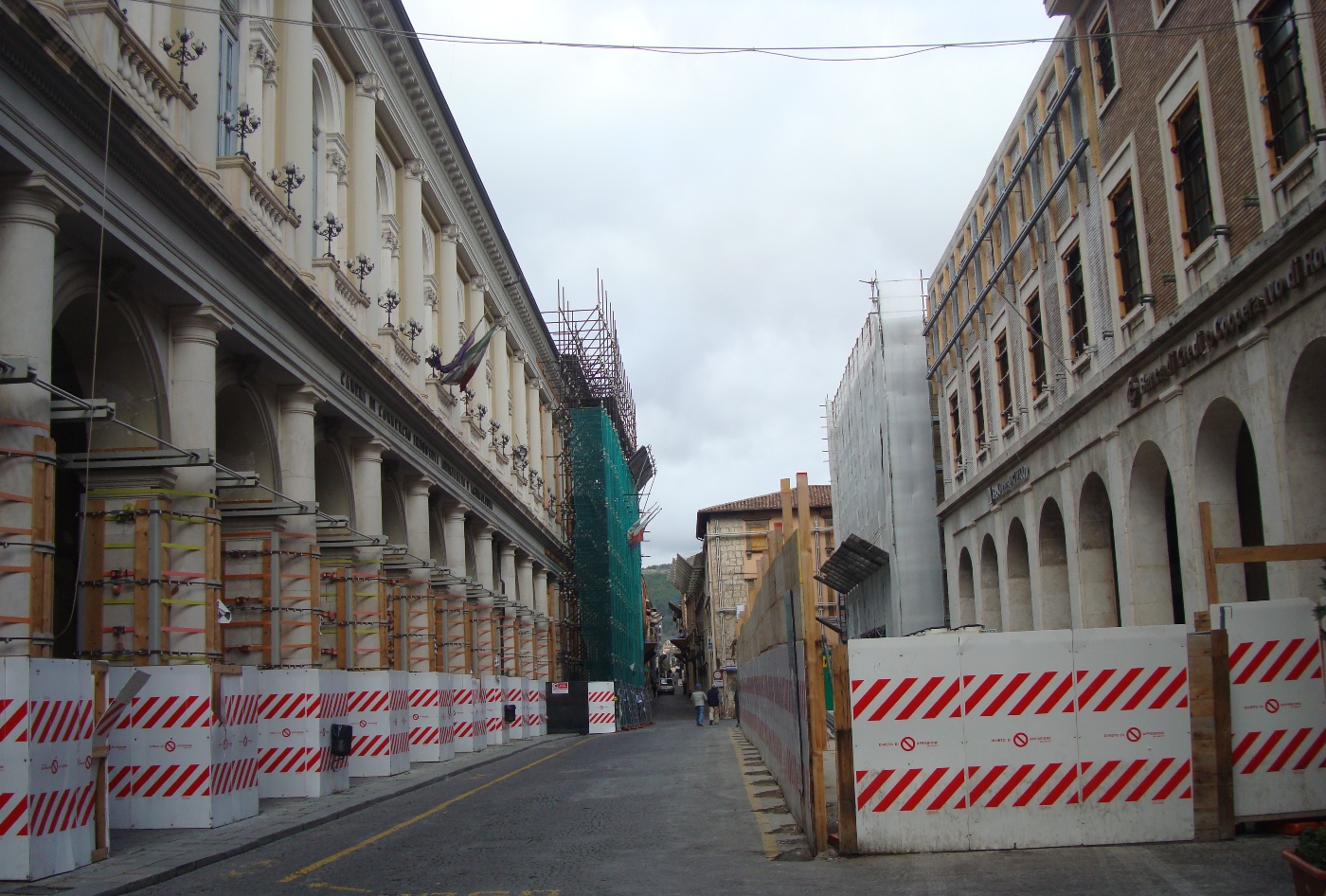 Tareas de reconstrucción en el centro histórico