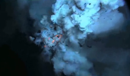 Imgenes de erupciones submarinas captadas por un robot